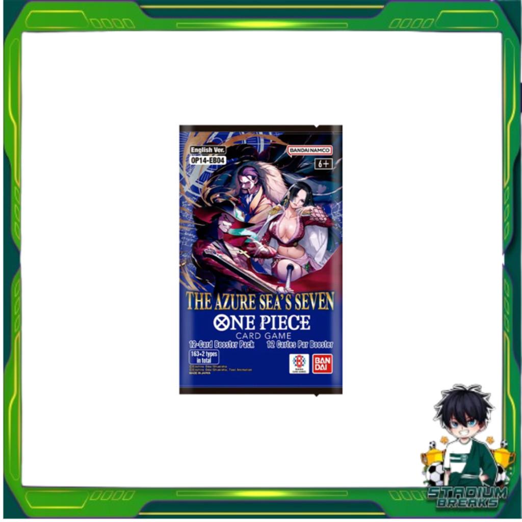 [ 1 ซอง ] การ์ดเกม ONE PIECE Card Game :  THE AZURE SEA’S SEVEN [OP14-EB04] ver.English สินค้าใหม่ล่าสุด (p3) (70g)