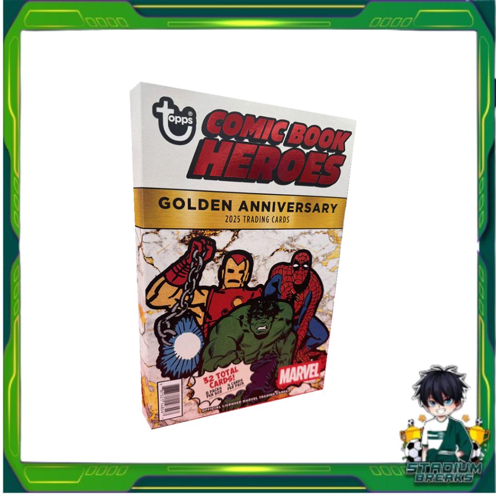 [ ยกกล่อง ] พร้อมส่ง!! 2025 Topps Marvel Comic Book Heroes 1975 Golden Anniversary - Hobby Box สินค้าใหม่ล่าสุด (p3)(300g)