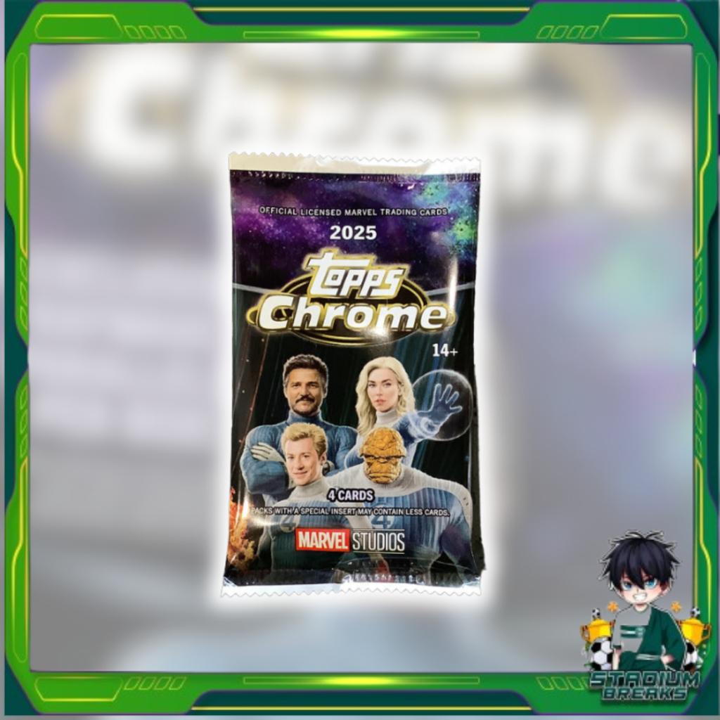 [ แยกซอง พร้อมส่ง!! ] การ์ดสะสม 2025 Topps Marvel Studios Chrome - Value Box (p3) (90g)
