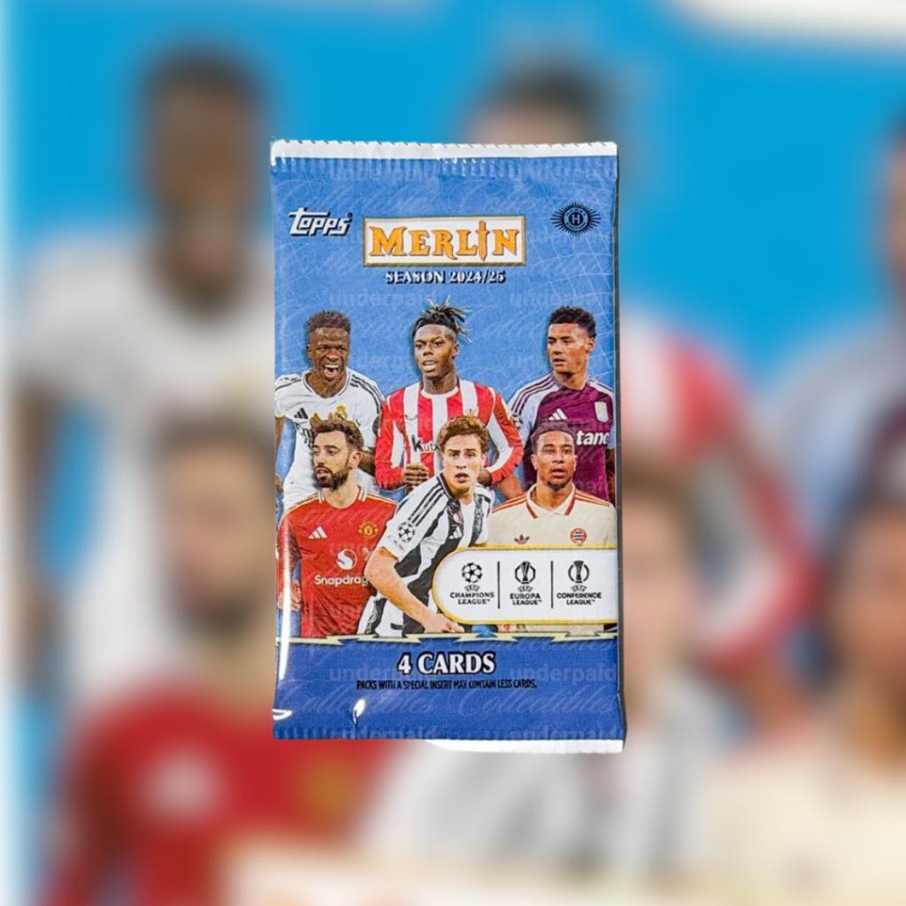 [ ยกกล่อง ] 2024-25 Topps Merlin UCC  Value Box สินค้าพร้อมส่ง!!  (p3) (220g)