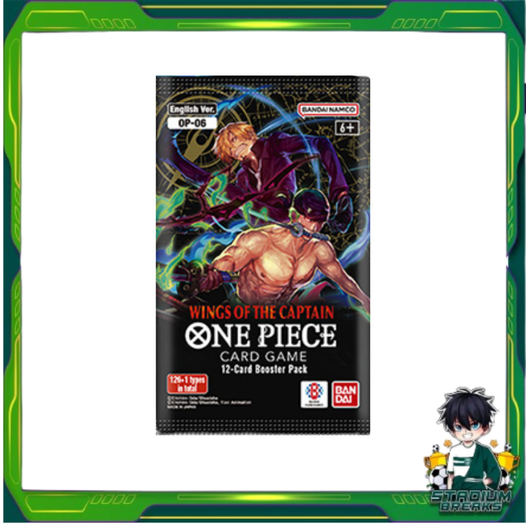 [ 1 ซอง ] ONE PIECE CARD GAME : WINGS OF THE CAPTAIN BOOSTER PACKS [OP06] Ver.English (p3)(80g)