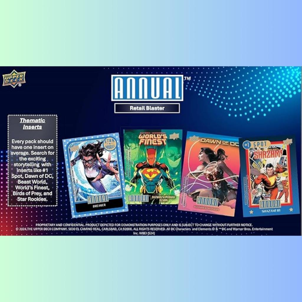 พร้อมส่ง! กล่องการ์ดสะสม Upper Deck DC Comics  Annual Trading Cards Blaster Box 2023-2024 สินค้าใหม่ล่าสุด (p4)