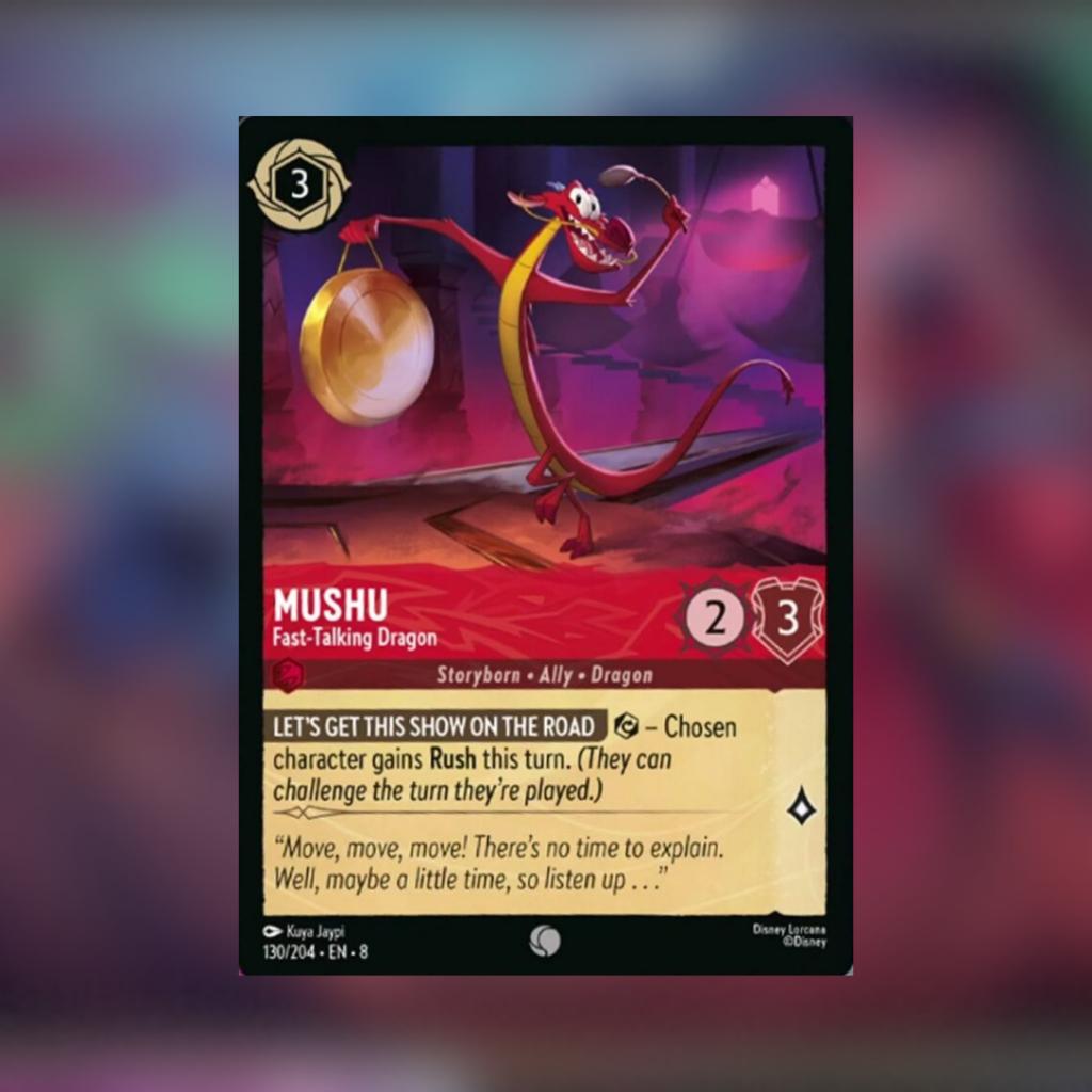 พร้อมส่ง!! Disney Lorcana : Reign of Jafar Ruby-Steel Single Deck การ์ดสะสม  (p2)(230g)