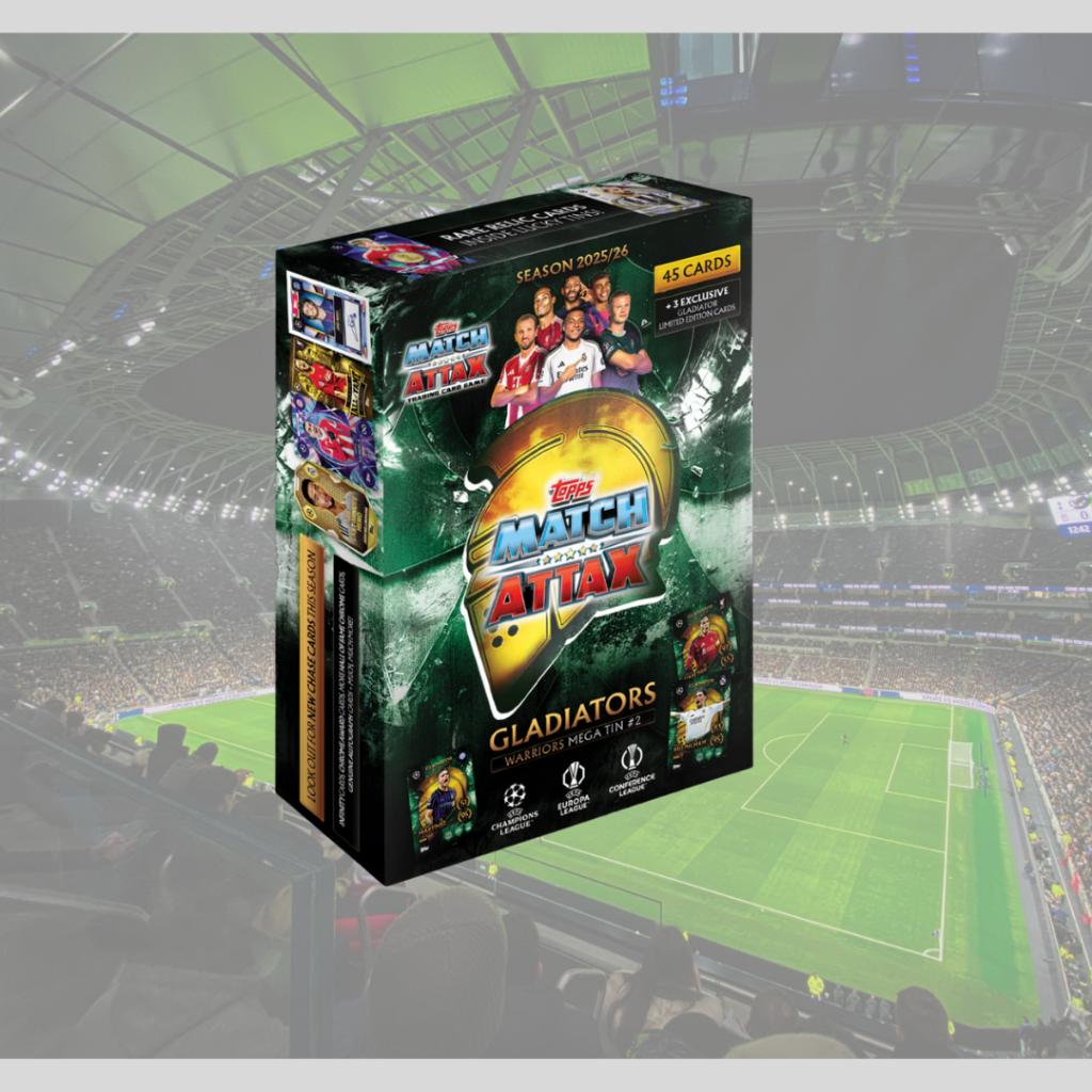 [ ยกกล่อง ] พร้อมส่ง!! 2025-26 Topps Match Attax UEFA Champions League Mega Tin การ์ดสะสม การ์ดสะสมกิฬา (p3) ( 300 กรัม )