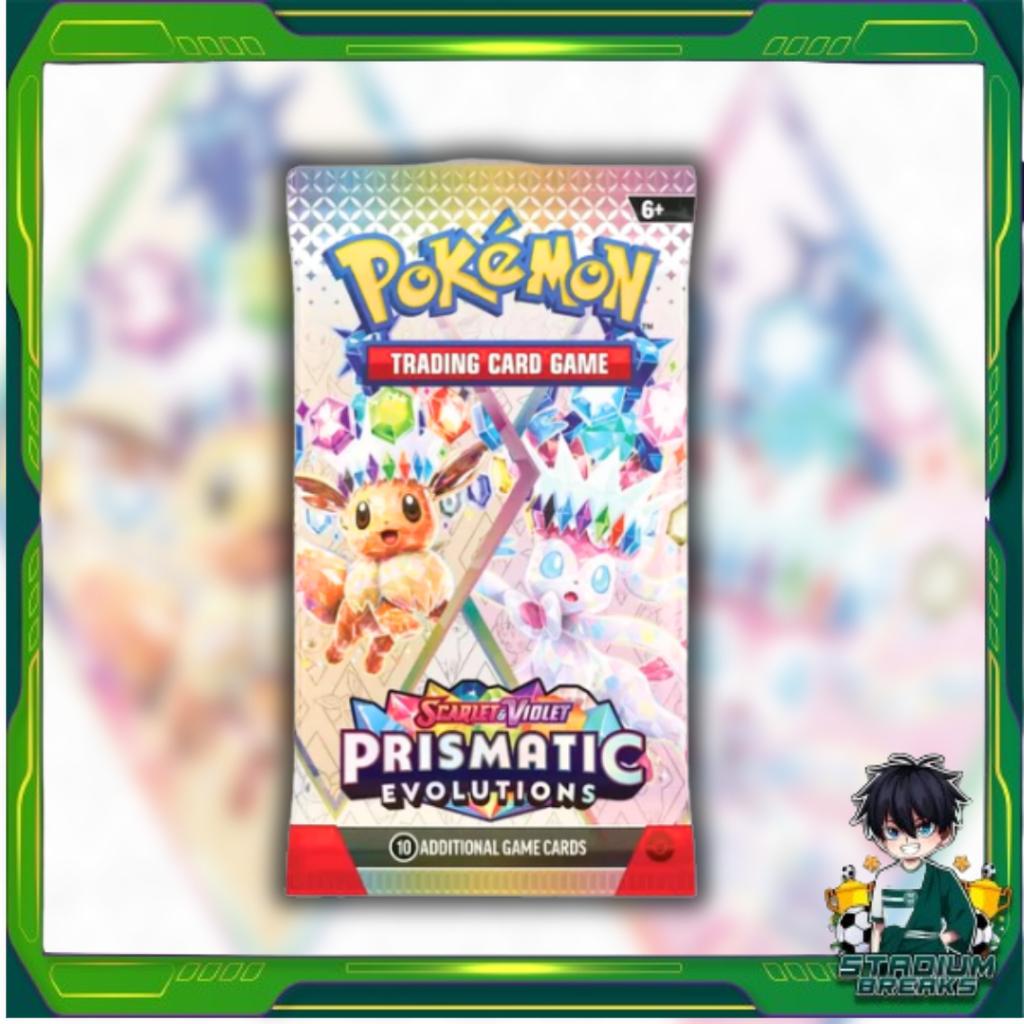 [ แยกซอง ]  พร้อมส่ง! การ์ดเกมโปเกม่อน Pokémon TCG: Scarlet & Violet—Prismatic Evolutions Expansion Ver.English (p3) (40g)