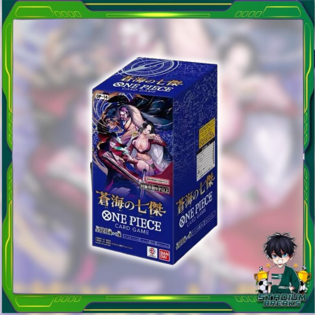พร้อมส่ง!!  ยกกล่อง การ์ดเกมวันพีซ One Piece Booster Box (OP14) -The Azure Sea’s Seven- (p3) (500g)