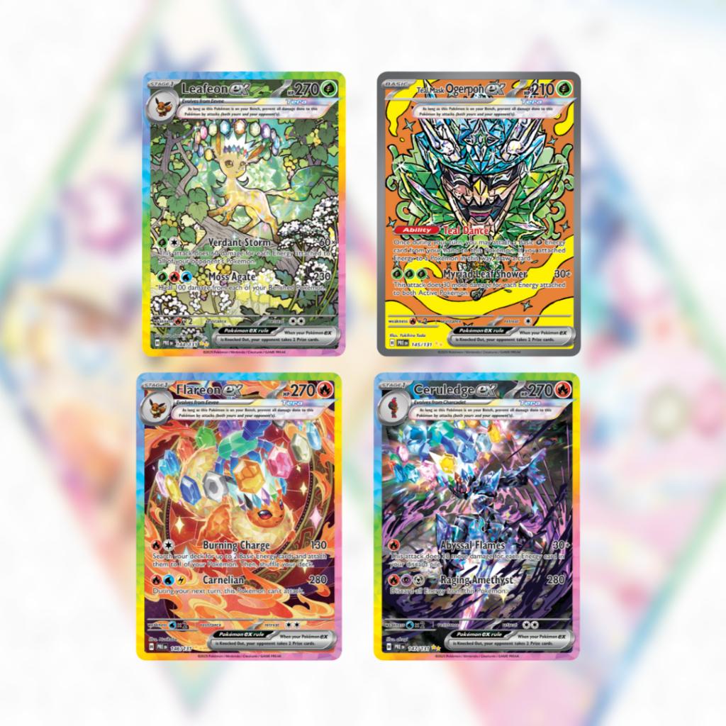 [ แยกซอง ]  พร้อมส่ง! การ์ดเกมโปเกม่อน Pokémon TCG: Scarlet & Violet—Prismatic Evolutions Expansion Ver.English (p3) (40g)