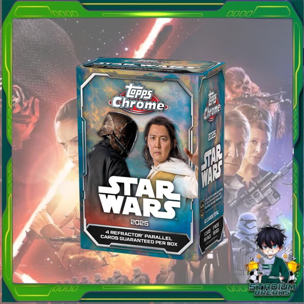 [ ยกกล่อง ] 2025 Topps Star Wars Chrome Value Blaster Box สินค้าใหม่พร้อมส่ง (p4) (260g)
