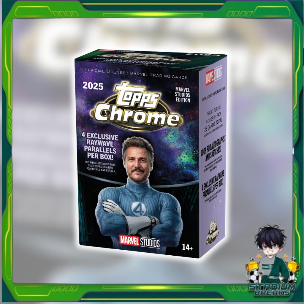 [ ยกกล่อง ] พร้อมส่ง! การ์ดสะสม 2025 Topps Marvel Studios Chrome - Value Box (p3) (205g)
