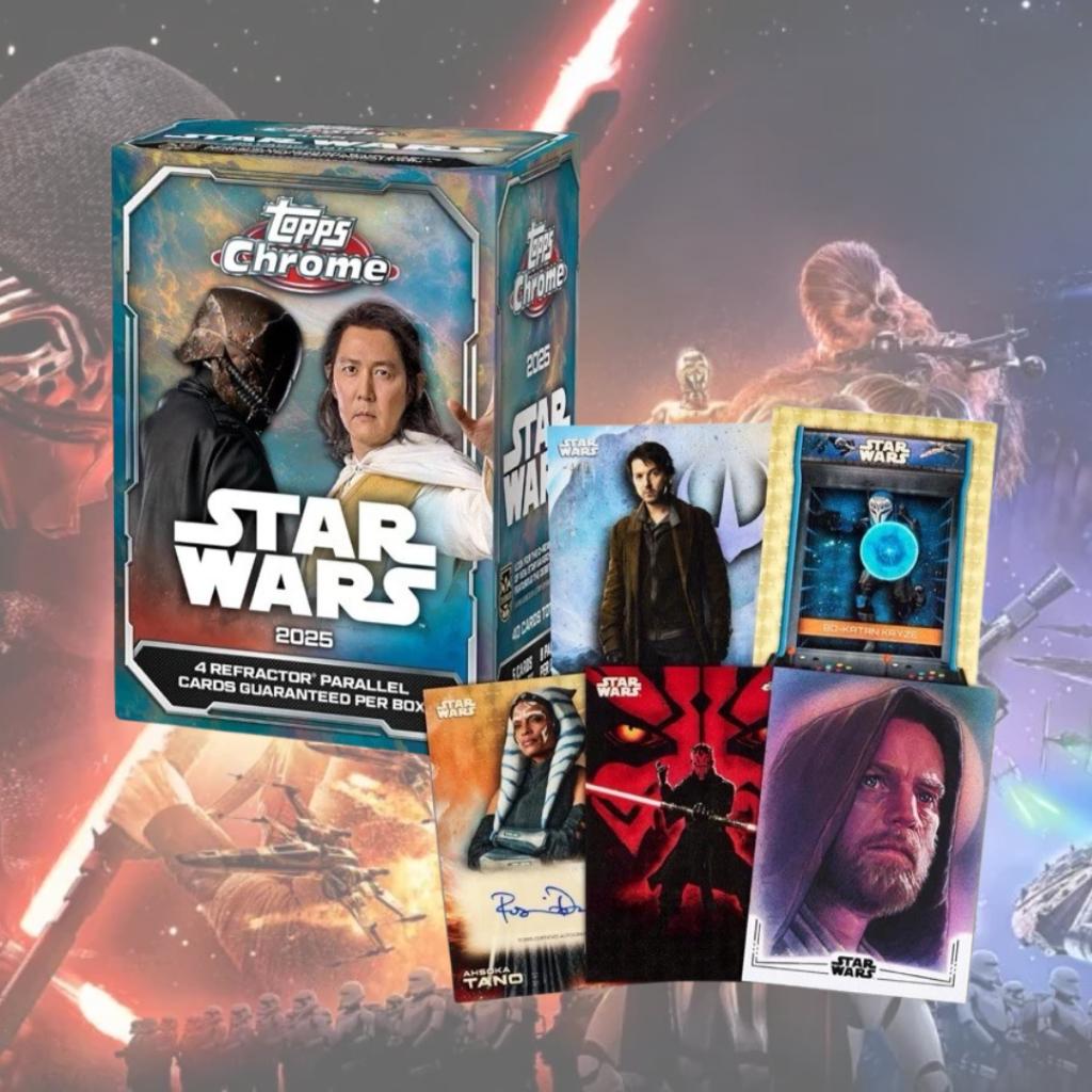 [ ยกกล่อง ] 2025 Topps Star Wars Chrome Value Blaster Box สินค้าใหม่พร้อมส่ง (p4) (260g)