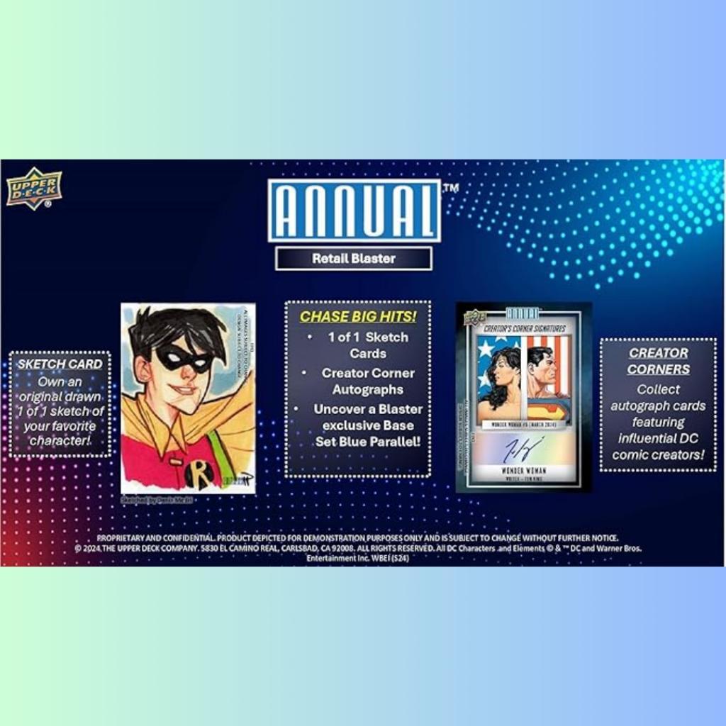 พร้อมส่ง! แยกซอง กล่องการ์ดสะสม Upper Deck DC Comics  Annual Trading Cards Blaster Box 2023-2024 สินค้าใหม่ล่าสุด แกะกล่อง  (p4)