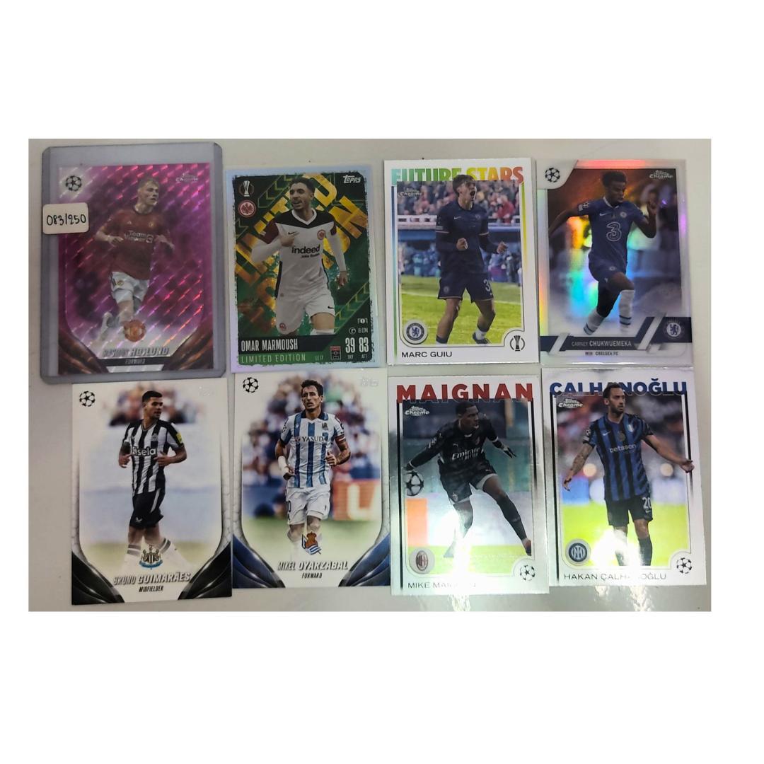 [ พร้อมส่ง! ] ซองการ์ดสะสมฟุตบอล รวมค่าย Topps / Panini  10 ฮิตใหญ่  เซ็น 5 ใบ  ผ้า 5 ใบ ฮิตรอง ใบรัน (p2) (90g)