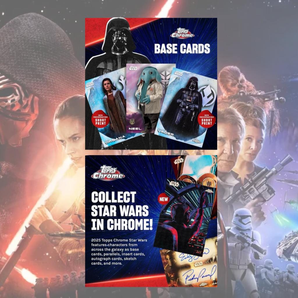 [ ยกกล่อง ] 2025 Topps Star Wars Chrome Value Blaster Box สินค้าใหม่พร้อมส่ง (p4) (260g)