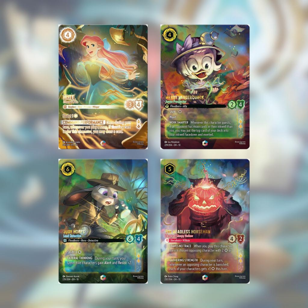 [ พร้อมส่ง!! แยกซอง ] Disney Lorcana :  Booster Pack การ์ดเกม  (p4) ( 80 กรัม )