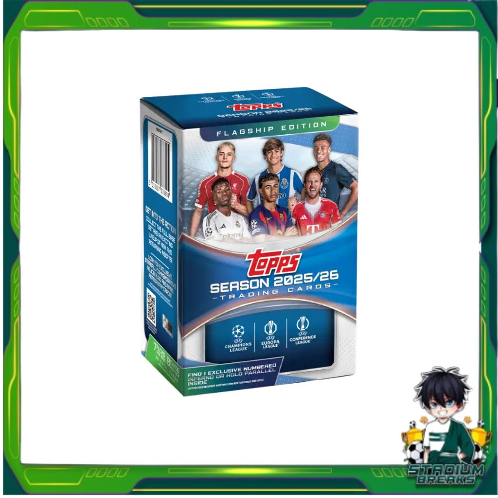 [ ยกกล่อง ] พร้อมส่ง!! 2025-26 Topps UEFA Club Competitions - Value Box  การ์ดสะสมกิฬา (p3)(250g)