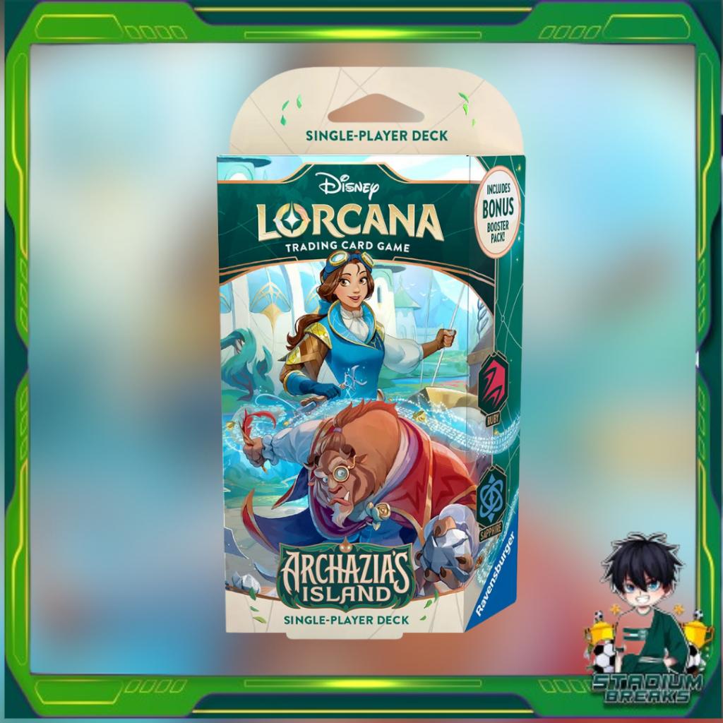 พร้อมส่ง!! Disney Lorcana : Archazia’s Island Ruby - Sapphire Single Deck (p2)(230g)