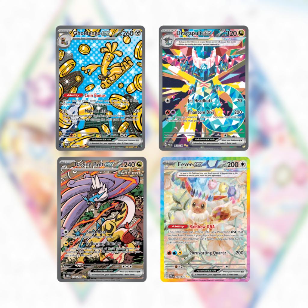 [ แยกซอง ]  พร้อมส่ง! การ์ดเกมโปเกม่อน Pokémon TCG: Scarlet & Violet—Prismatic Evolutions Expansion Ver.English (p3) (40g)