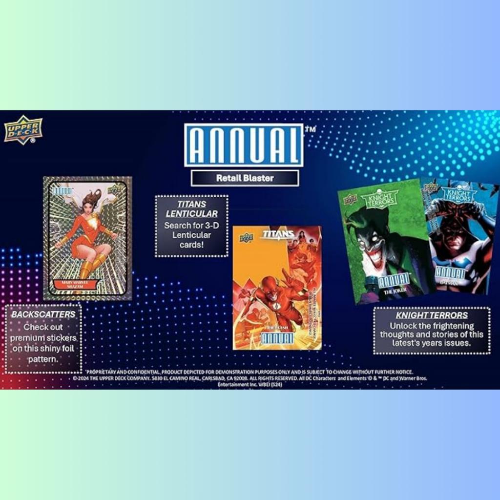 พร้อมส่ง! แยกซอง กล่องการ์ดสะสม Upper Deck DC Comics  Annual Trading Cards Blaster Box 2023-2024 สินค้าใหม่ล่าสุด แกะกล่อง  (p4)