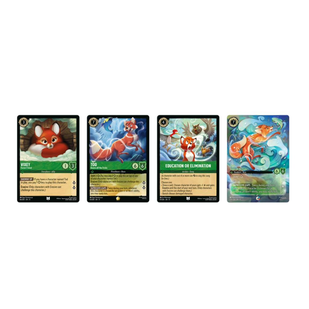 แยกซอง!! การ์ดเกม Disney Lorcana Winterspell Trading Card Game Booster Pack (p3) (80g)