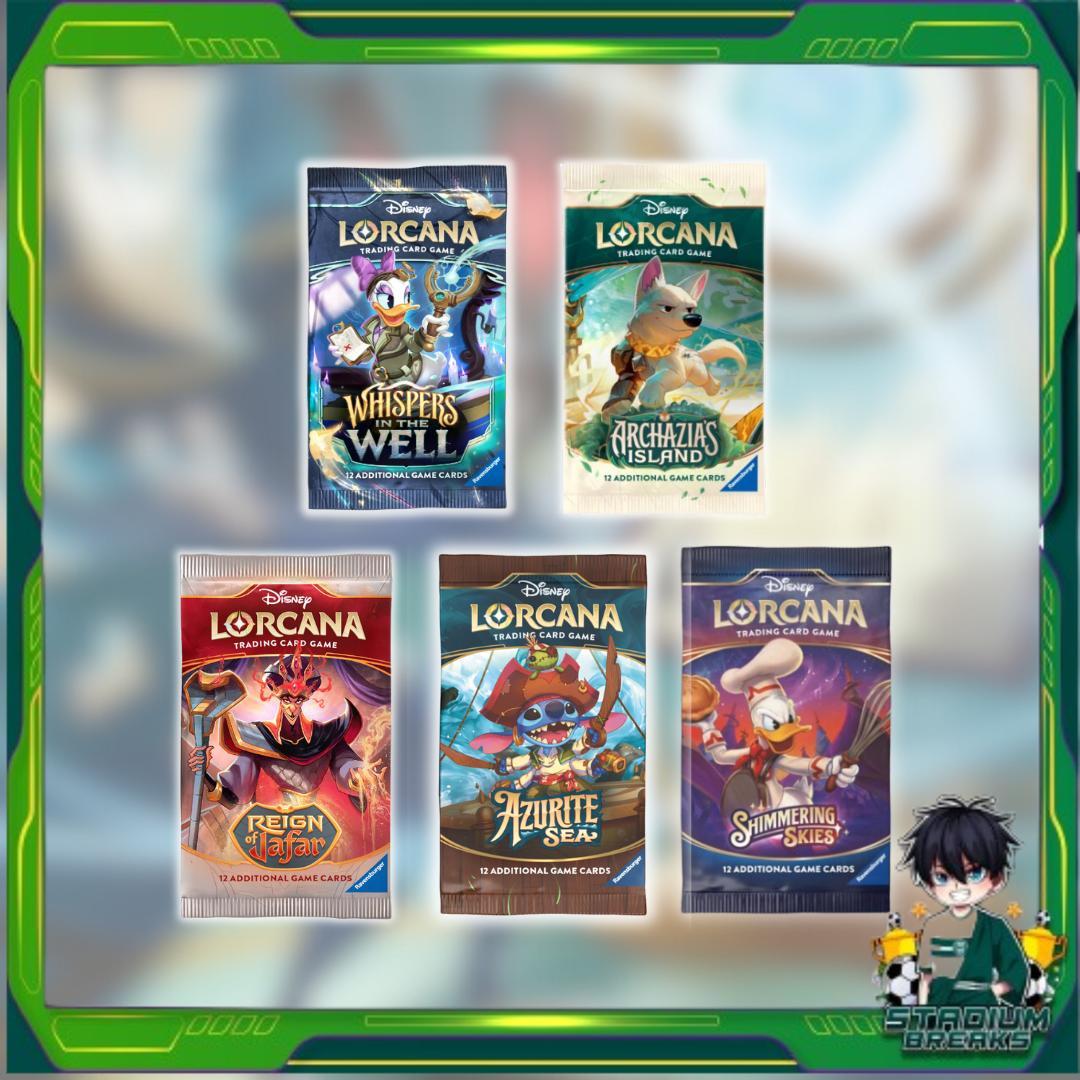 [ พร้อมส่ง!! แยกซอง ] Disney Lorcana :  Booster Pack การ์ดเกม  (p4) ( 80 กรัม )