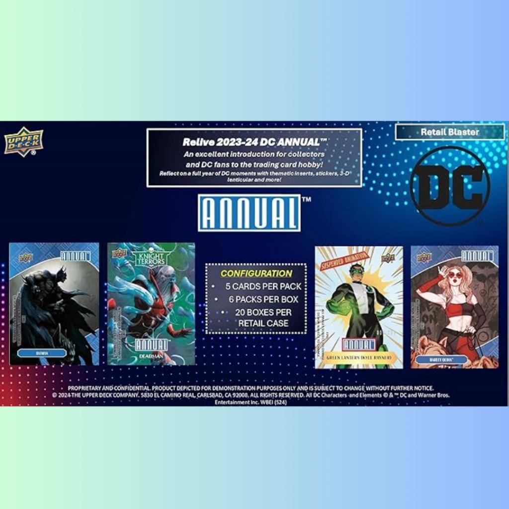 พร้อมส่ง! แยกซอง กล่องการ์ดสะสม Upper Deck DC Comics  Annual Trading Cards Blaster Box 2023-2024 สินค้าใหม่ล่าสุด แกะกล่อง  (p4)