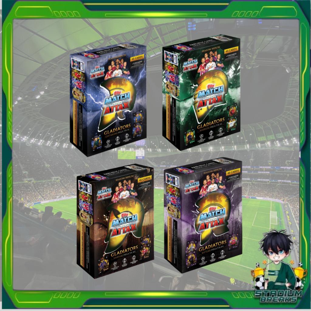 [ ยกกล่อง ] พร้อมส่ง!! 2025-26 Topps Match Attax UEFA Champions League Mega Tin การ์ดสะสม การ์ดสะสมกิฬา (p3) ( 300 กรัม )
