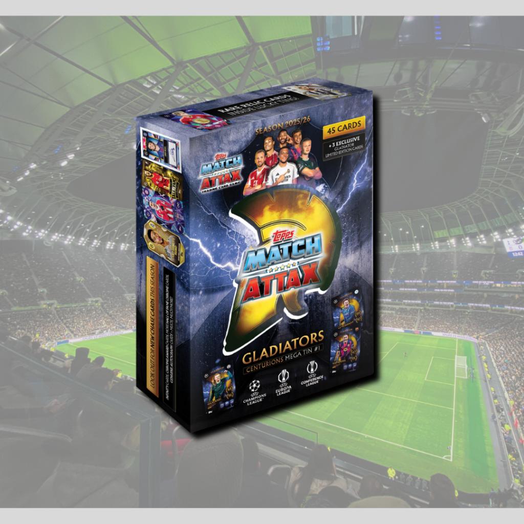 [ ยกกล่อง ] พร้อมส่ง!! 2025-26 Topps Match Attax UEFA Champions League Mega Tin การ์ดสะสม การ์ดสะสมกิฬา (p3) ( 300 กรัม )